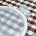Transparent silicone lid glass food container